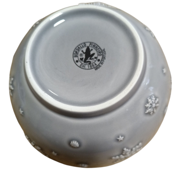 Tigela 15 Antracite - Coleção Snowflakes - Bordallo Pinheiro