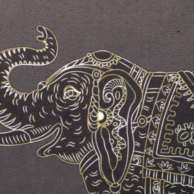 Quadrada Veludo elefantes 45x45 dupla face