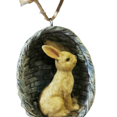 Ovo com fio pendurar com coelho