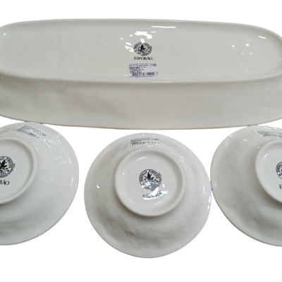 Conjunto  Travessa + 3 taças - Coleção Olival  - Bordallo Pinheiro