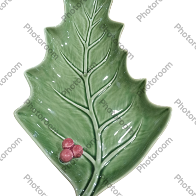 Folha de Azevinho 36  - Coleção Azevinho -  Bordallo Pinheiro