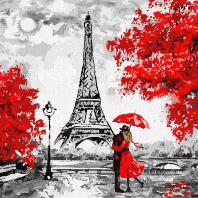 Dois corações sob guarda-chuva