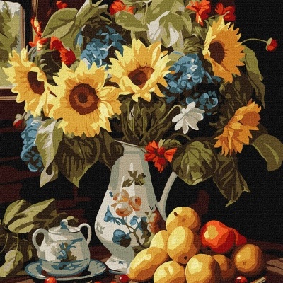 Ramo de Outono com girassóis