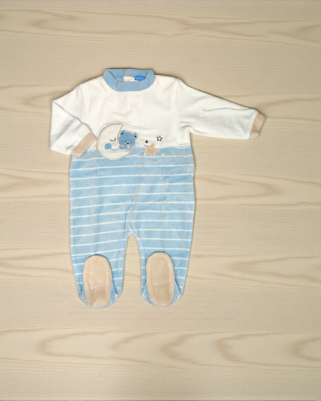 Babygrow de veludo Ursinho na lua