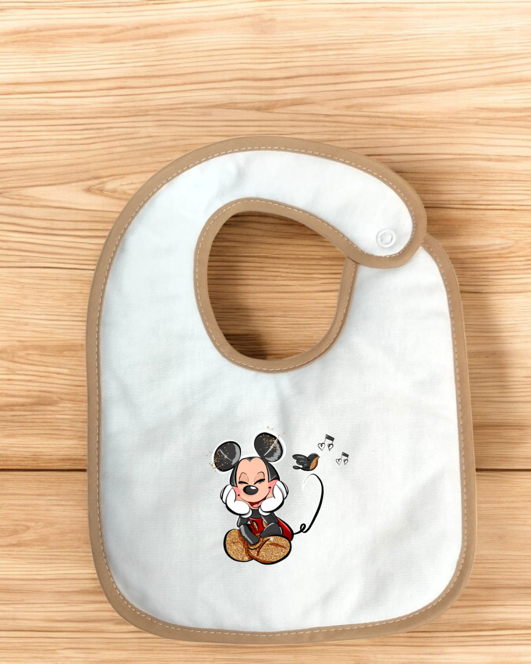 Babete impermeável Mickey Música - 15 cores à escolha, Exclusivo Pirralhos