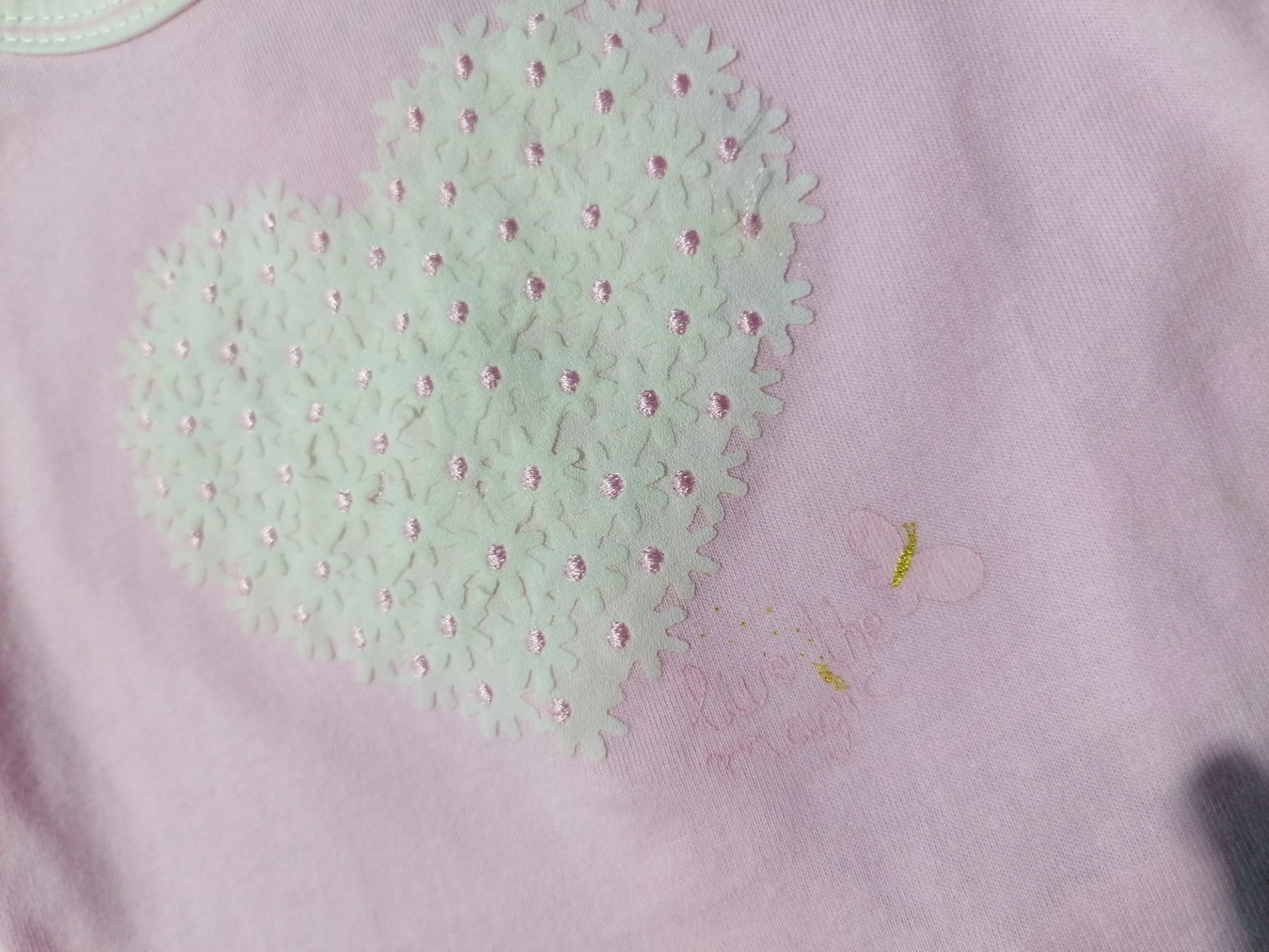 Pijama de duas peças de algodão Flores