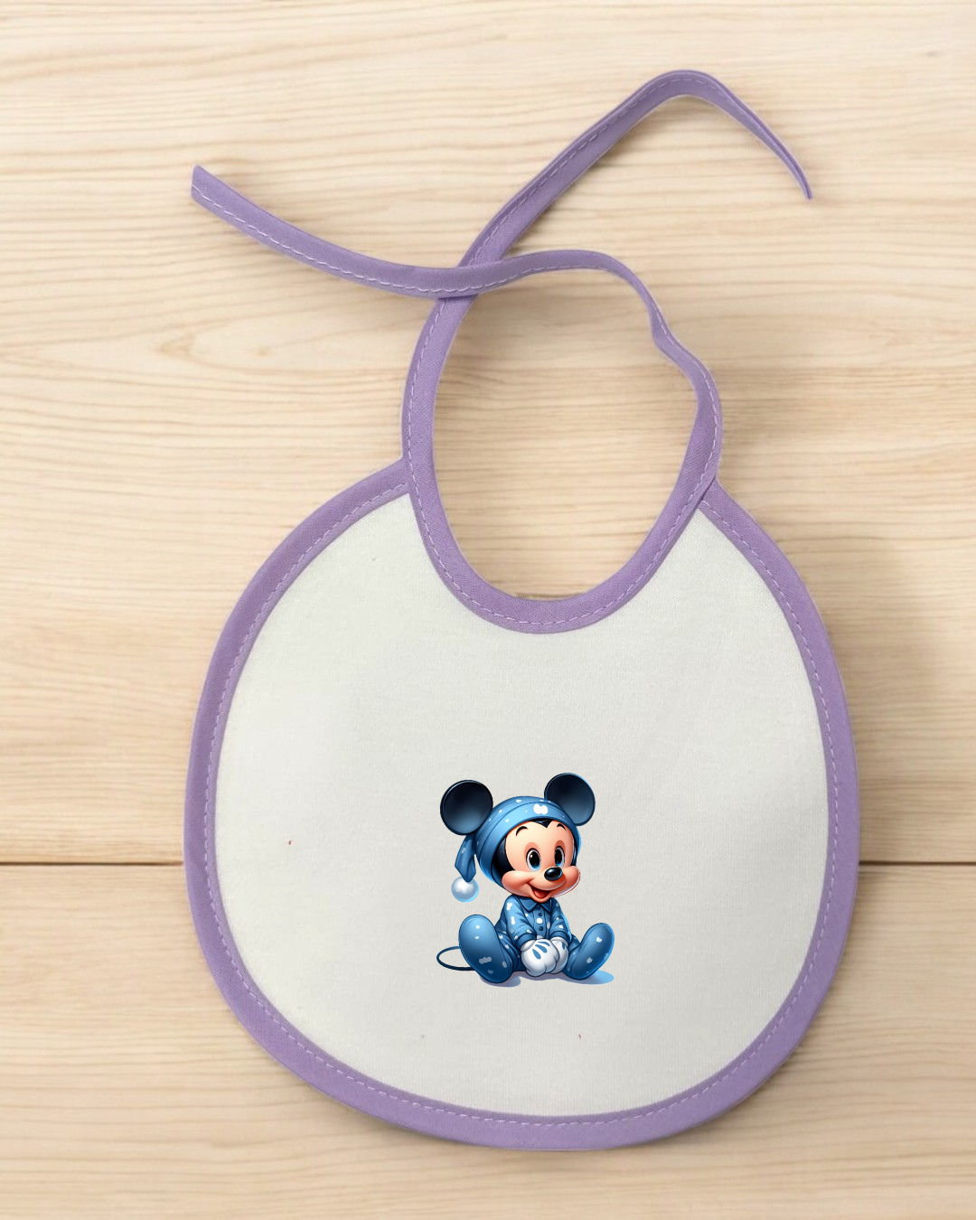 Babete impermeável redondo Mickey Pijama - 12 cores à escolha, Exclusivo Pirralhos