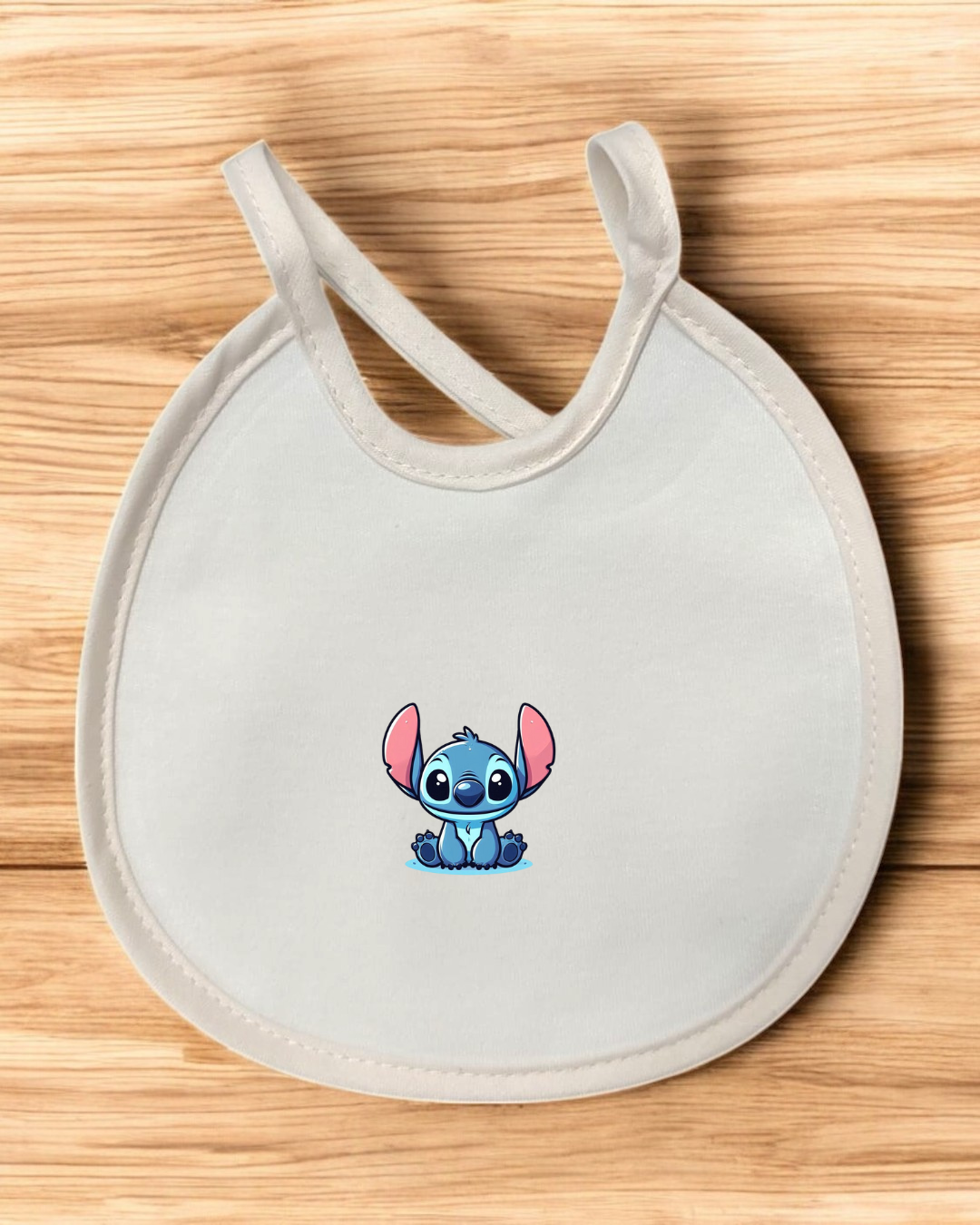 Babete impermeável redondo Stitch - 12 cores à escolha, Exclusivo Pirralhos