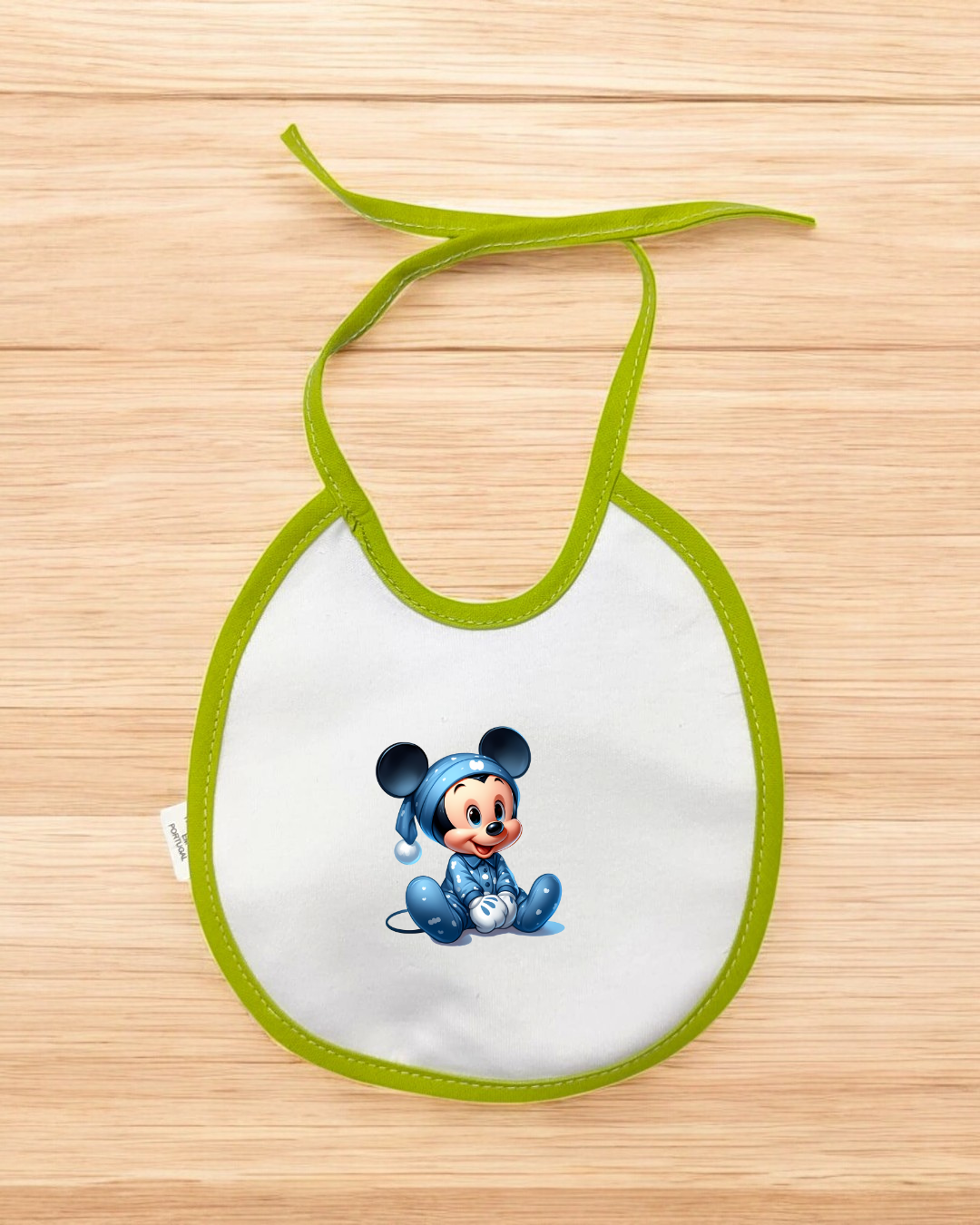 Babete impermeável redondo Mickey Pijama - 12 cores à escolha, Exclusivo Pirralhos