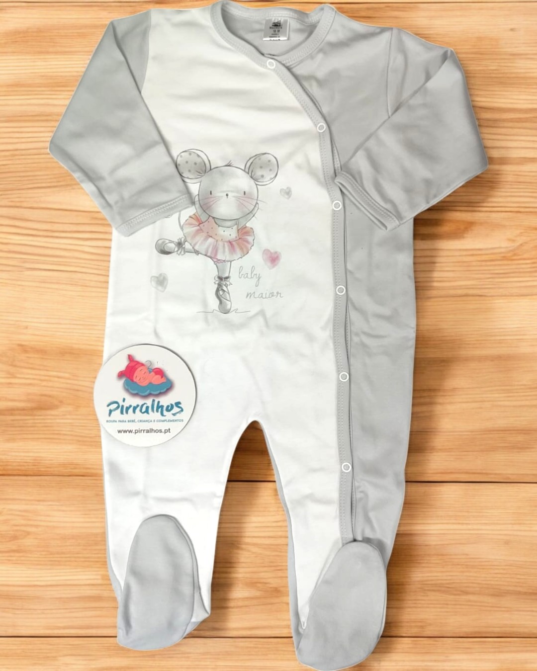 Babygrow de algodão ratinha bailarina