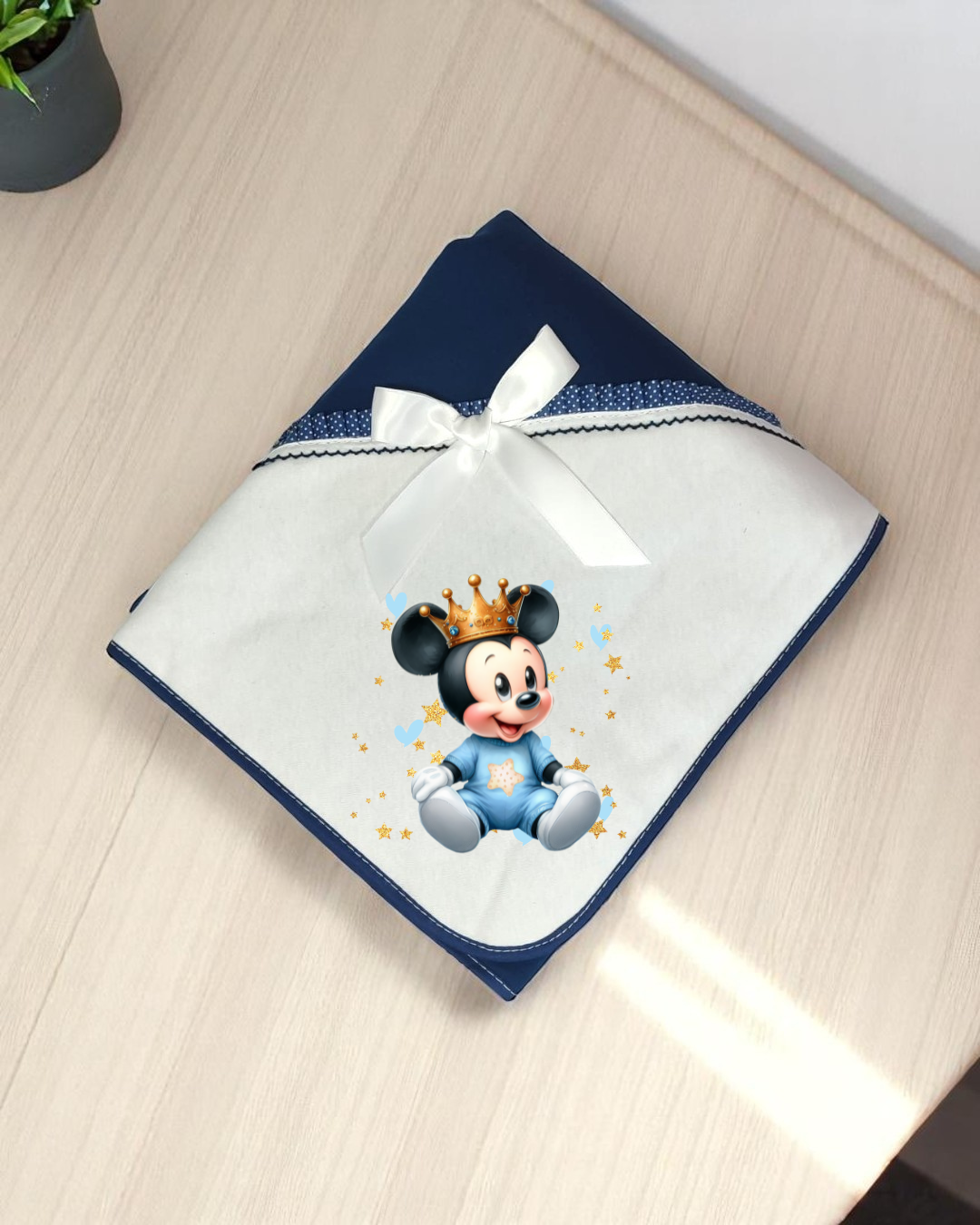 Manta de algodão Mickey Príncipe  - Exclusivo PIRRALHOS - 6 Cores à escolha