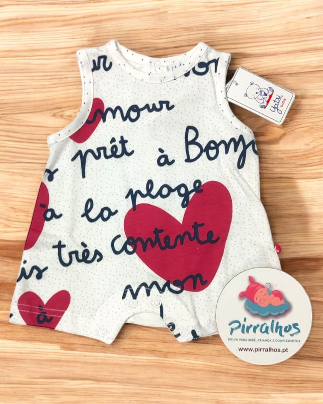 Pijama / macacão de manga cava Amor