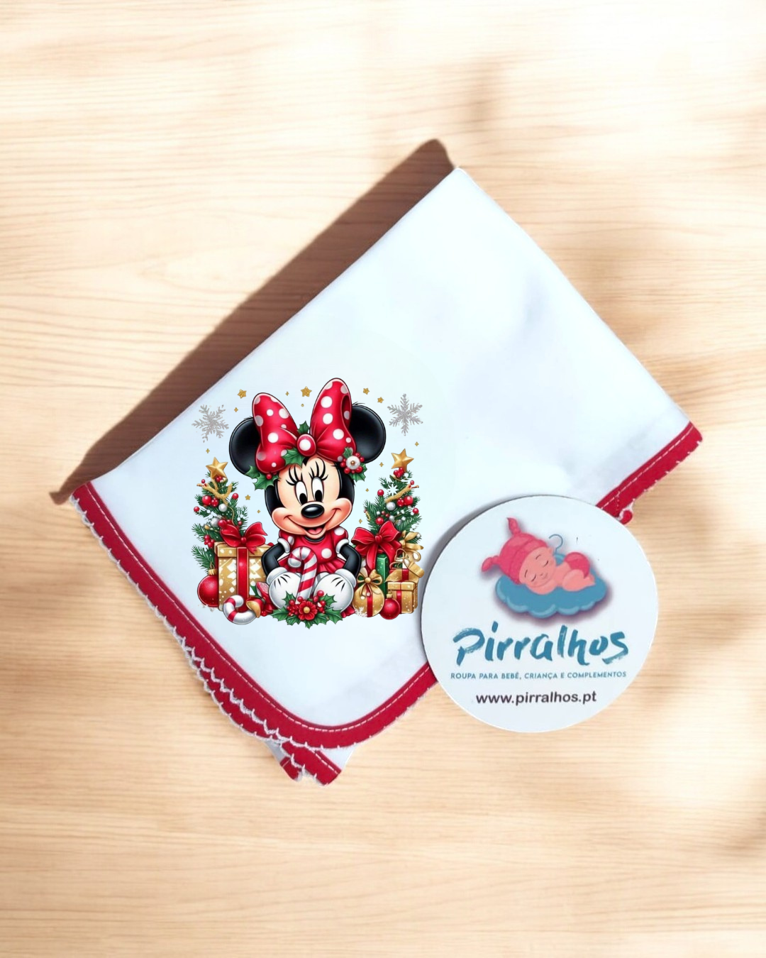 Fralda de algodão Minnie Natal - EXCLUSIVA PIRRALHOS - 14 cores à escolha