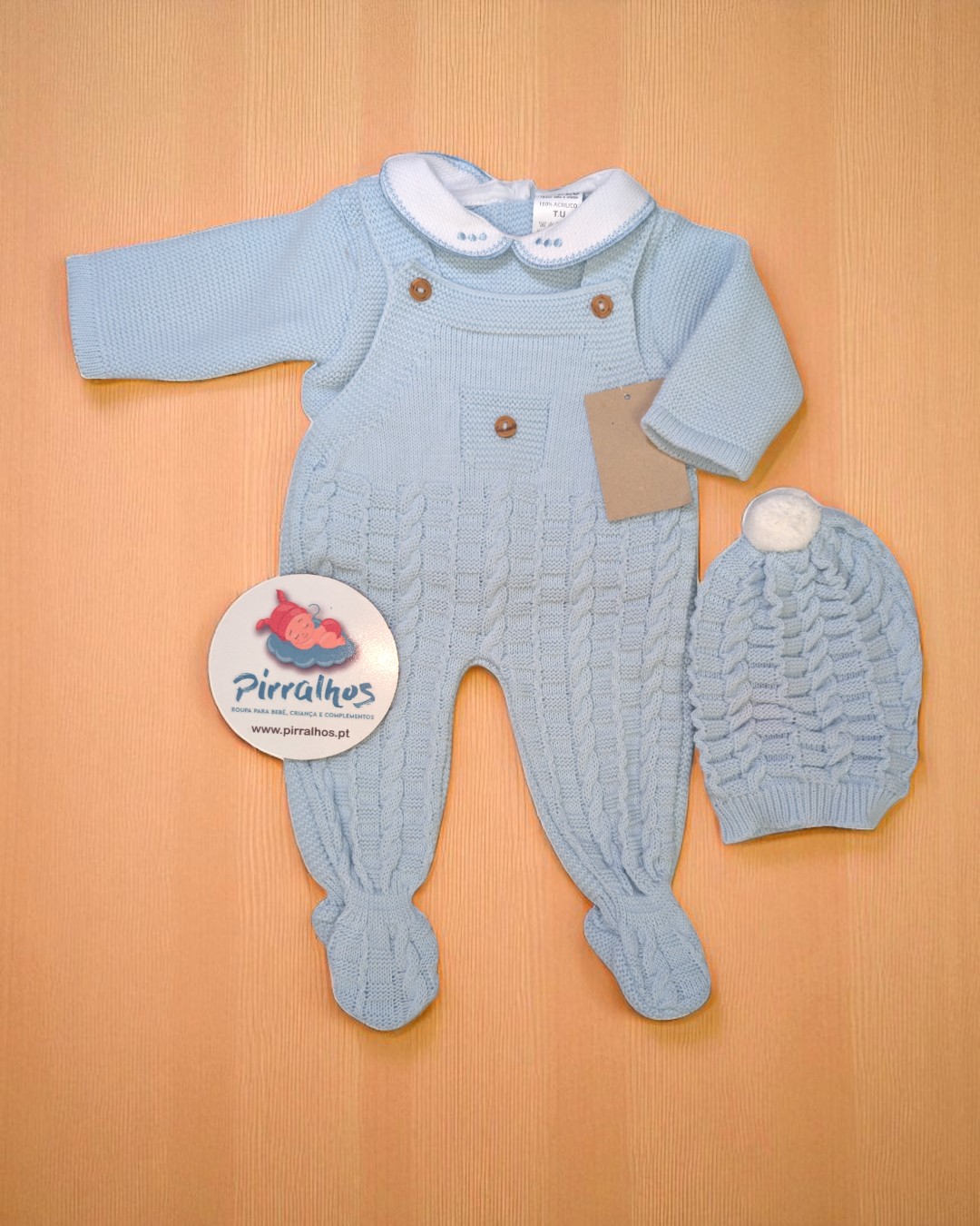 Conjunto de jardineira Botões