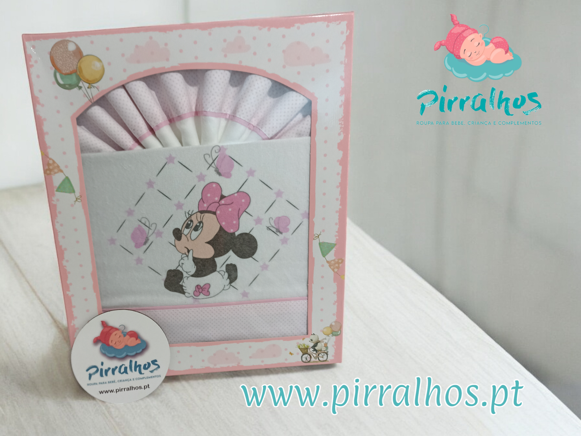 Lençóis de flanela Minnie bebé