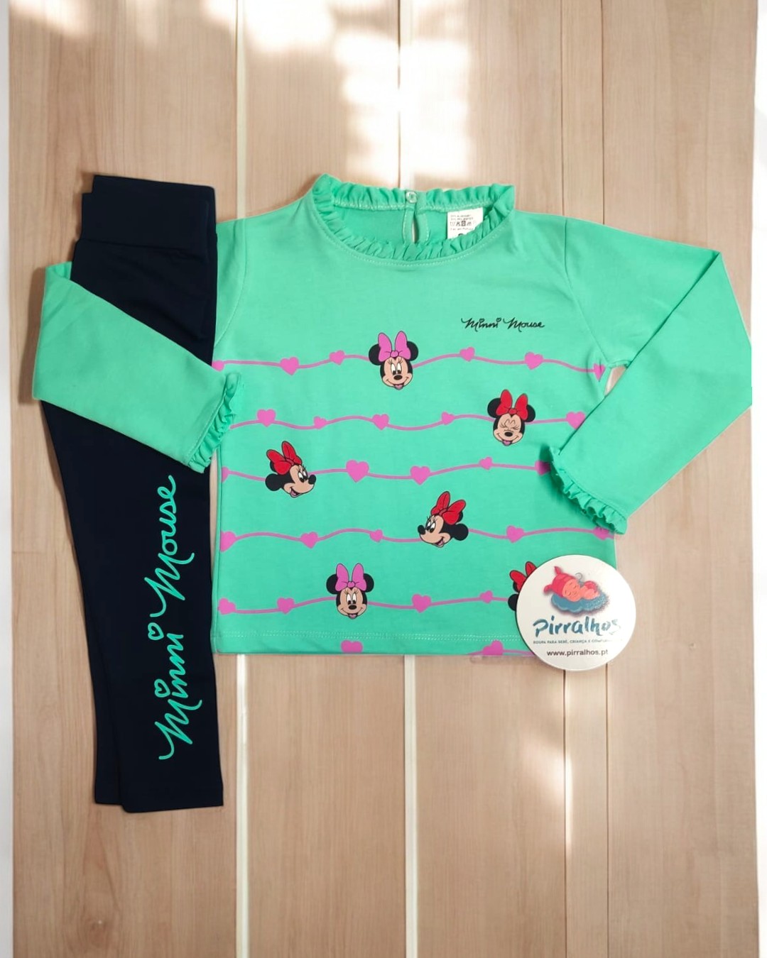 Conjunto Minnies Folhinhos