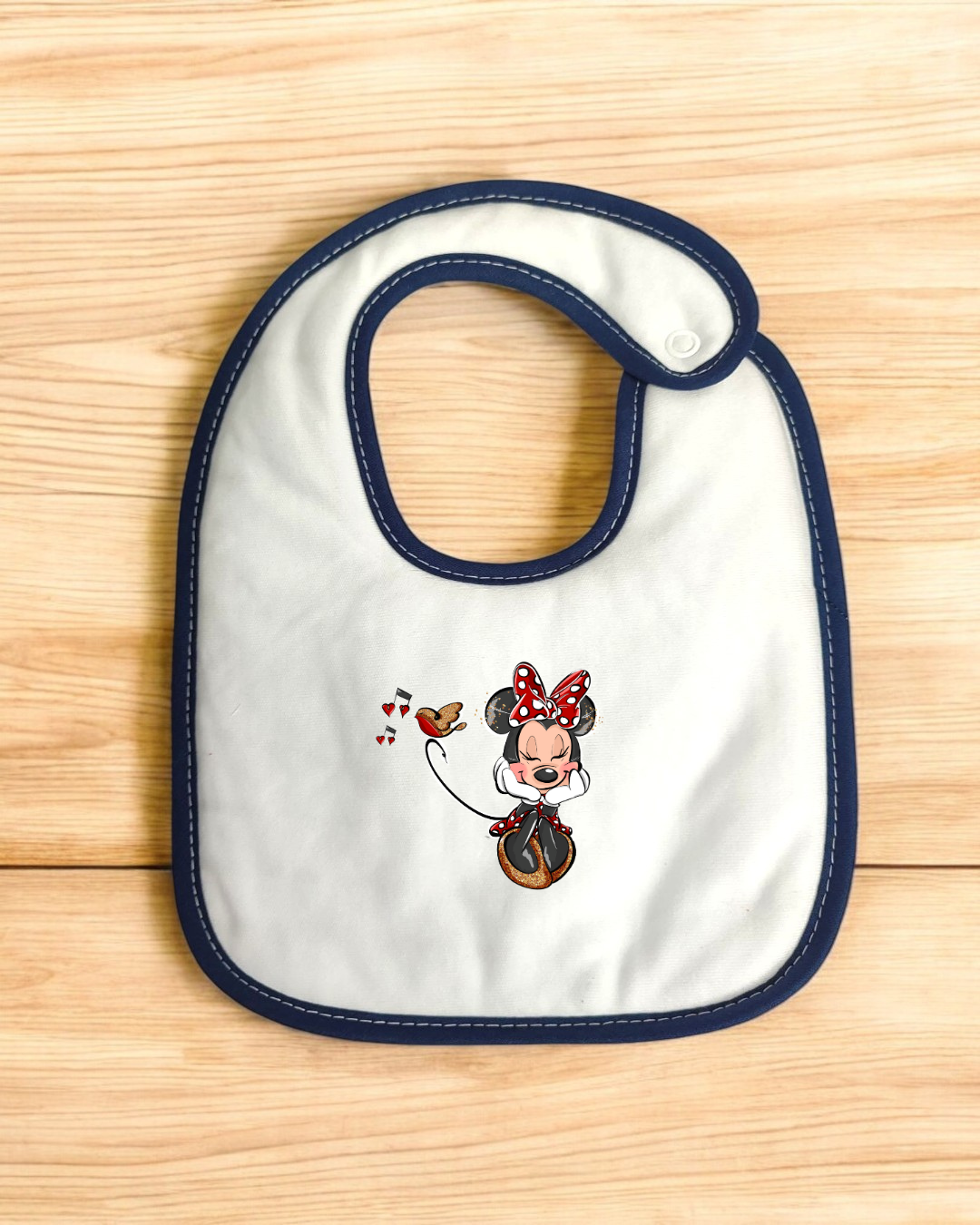 Babete impermeável Minnie Música - 15 cores à escolha, Exclusivo Pirralhos