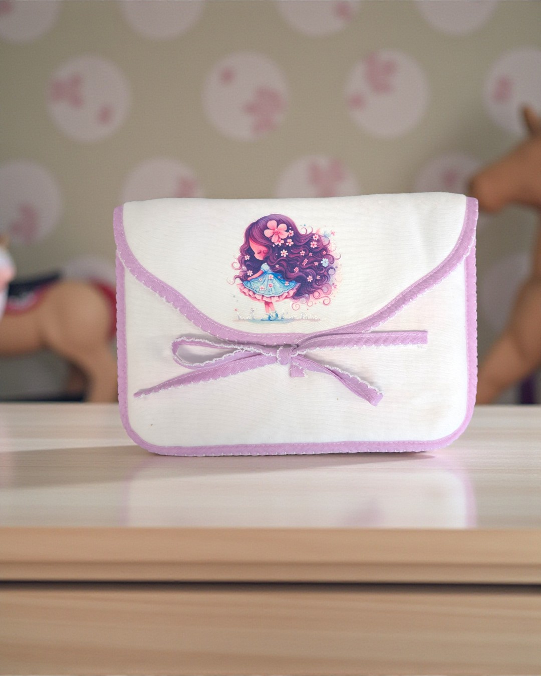 Porta documentos Menina Lilás