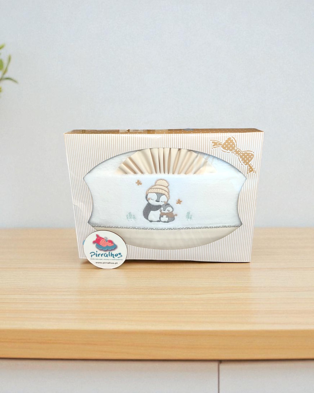 Conjunto lençóis de coralina Pinguins - NEXT TO ME / alcofa