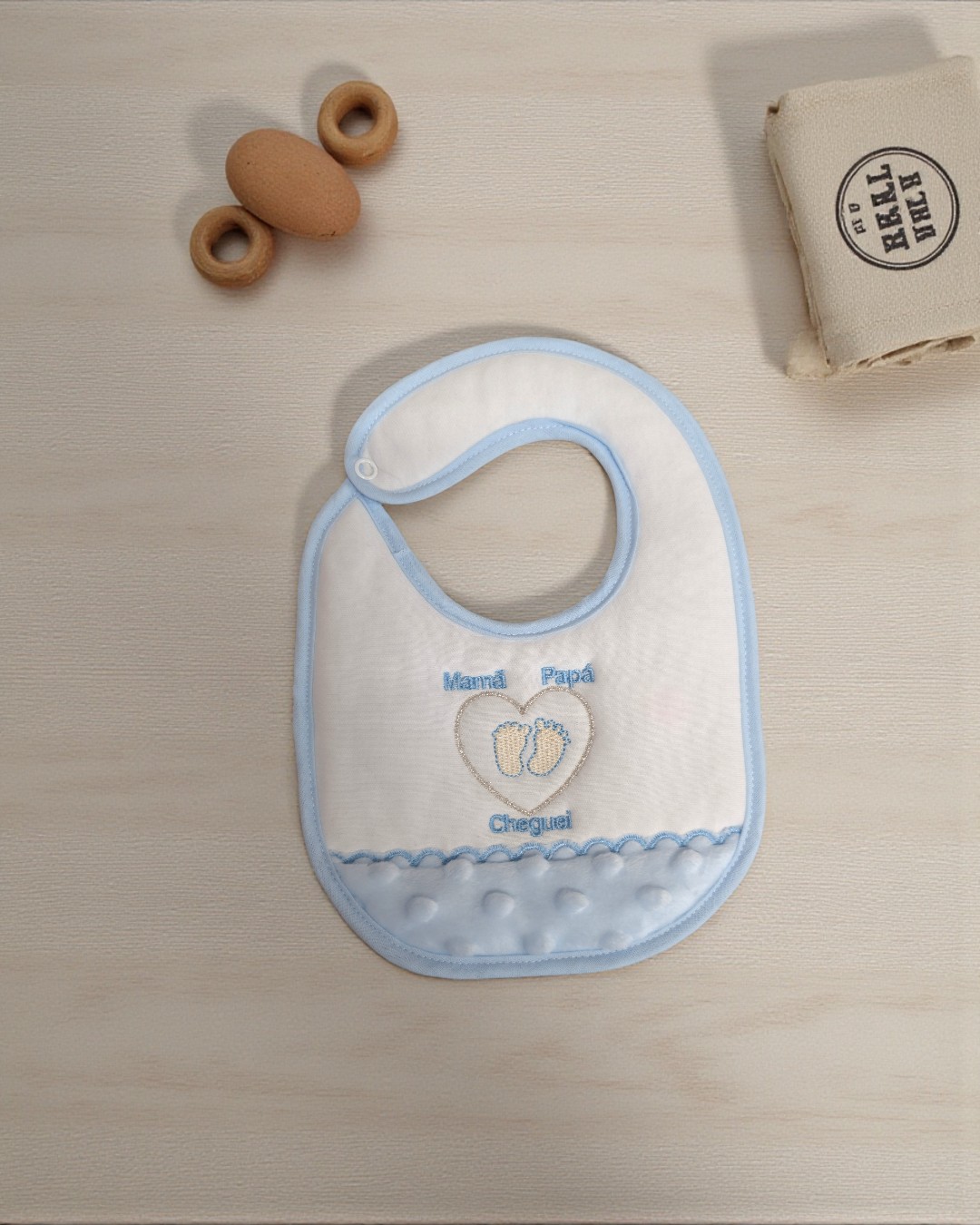 Babete impermeável Mamã Papá Cheguei