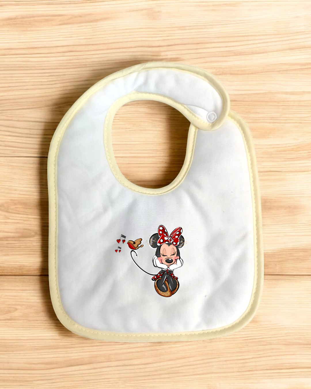 Babete impermeável Minnie Música - 15 cores à escolha, Exclusivo Pirralhos