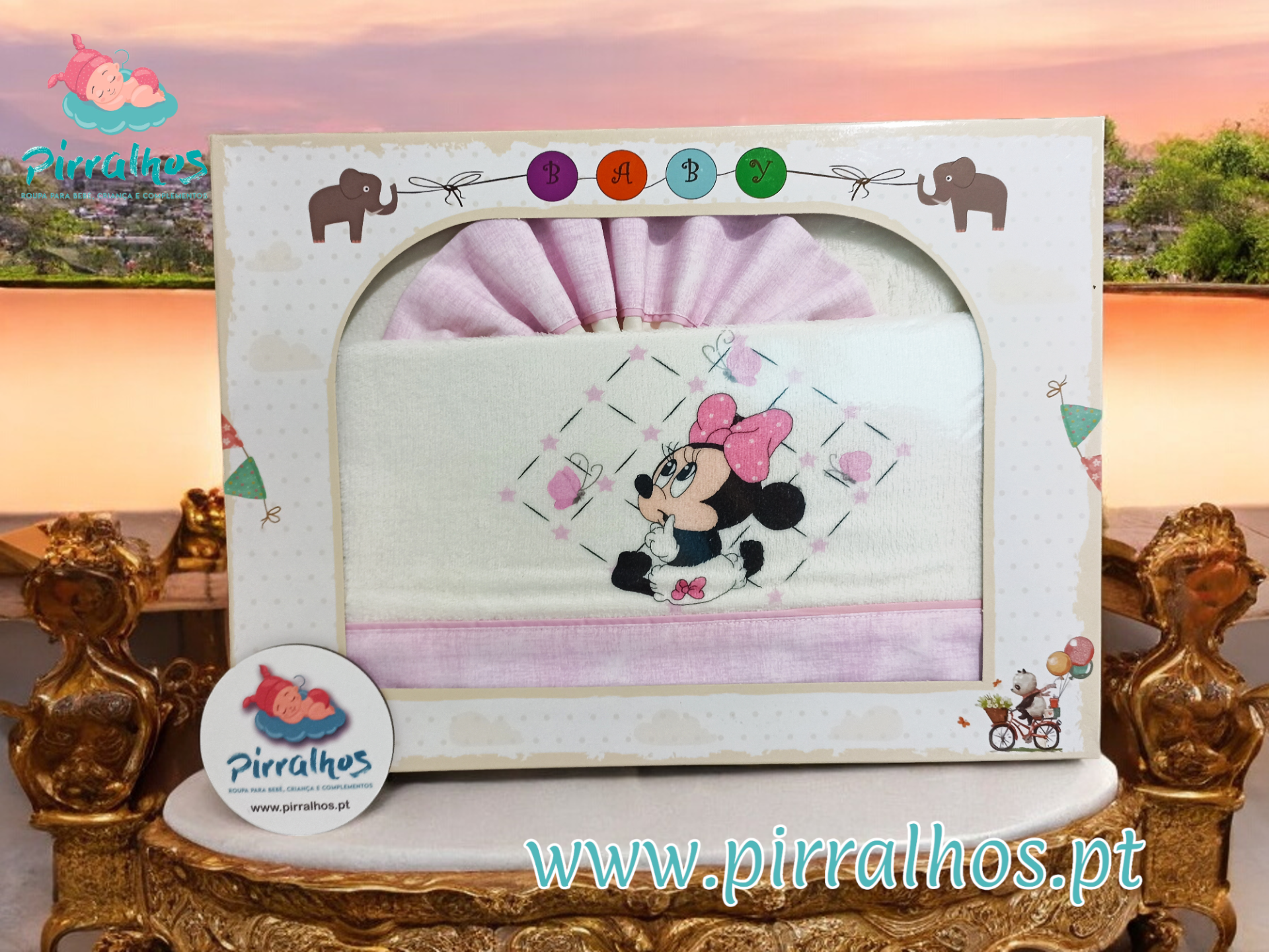 Lençóis de coralina Minnie Bebé