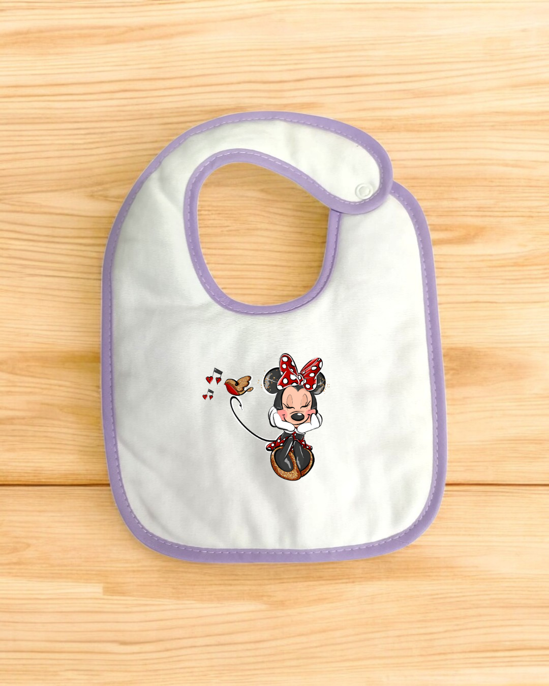 Babete impermeável Minnie Música - 15 cores à escolha, Exclusivo Pirralhos
