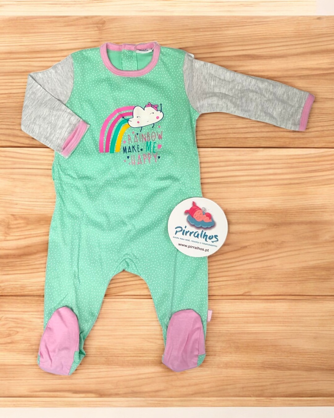 Babygrow de algodão Rainbow