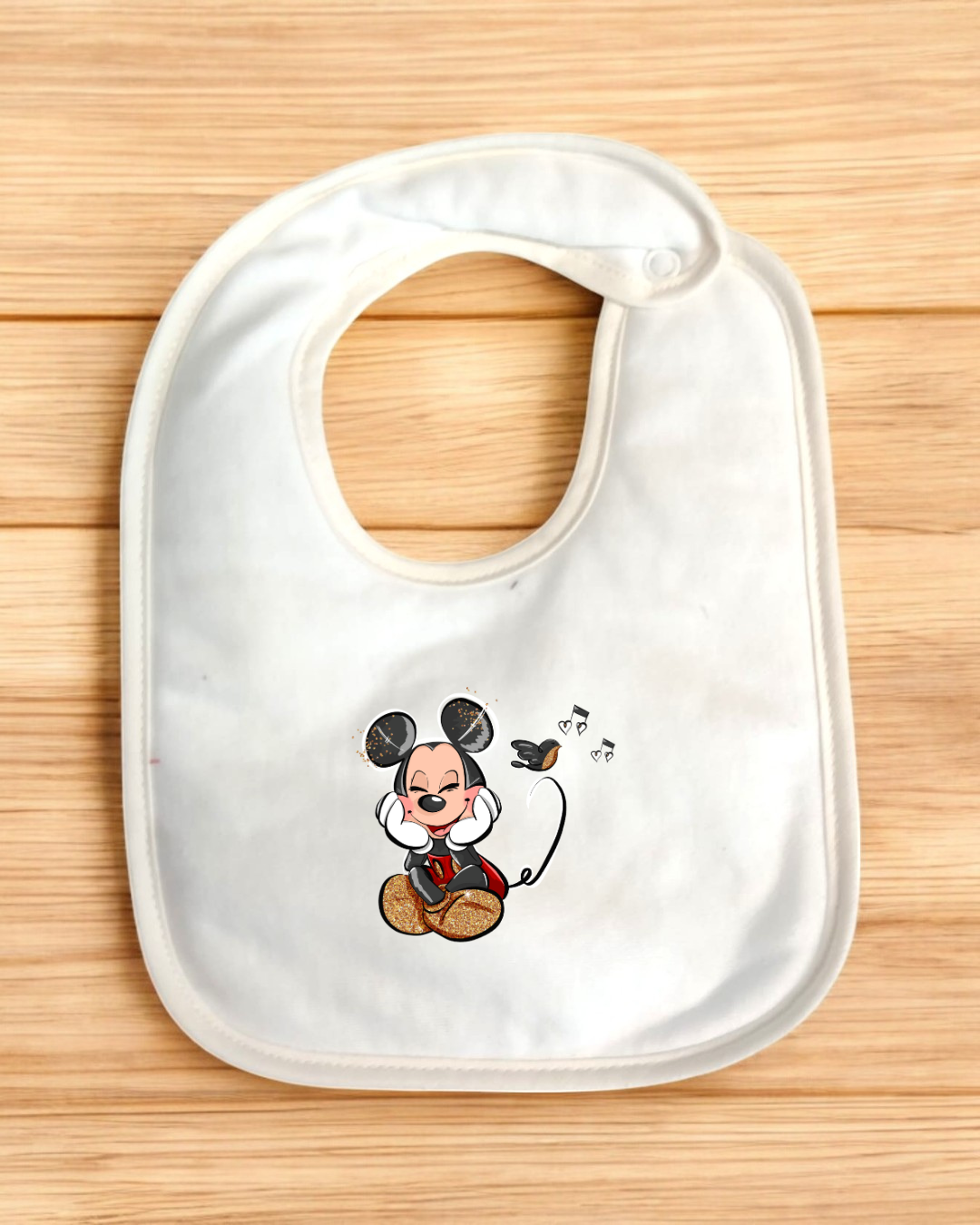 Babete impermeável Mickey Música - 15 cores à escolha, Exclusivo Pirralhos