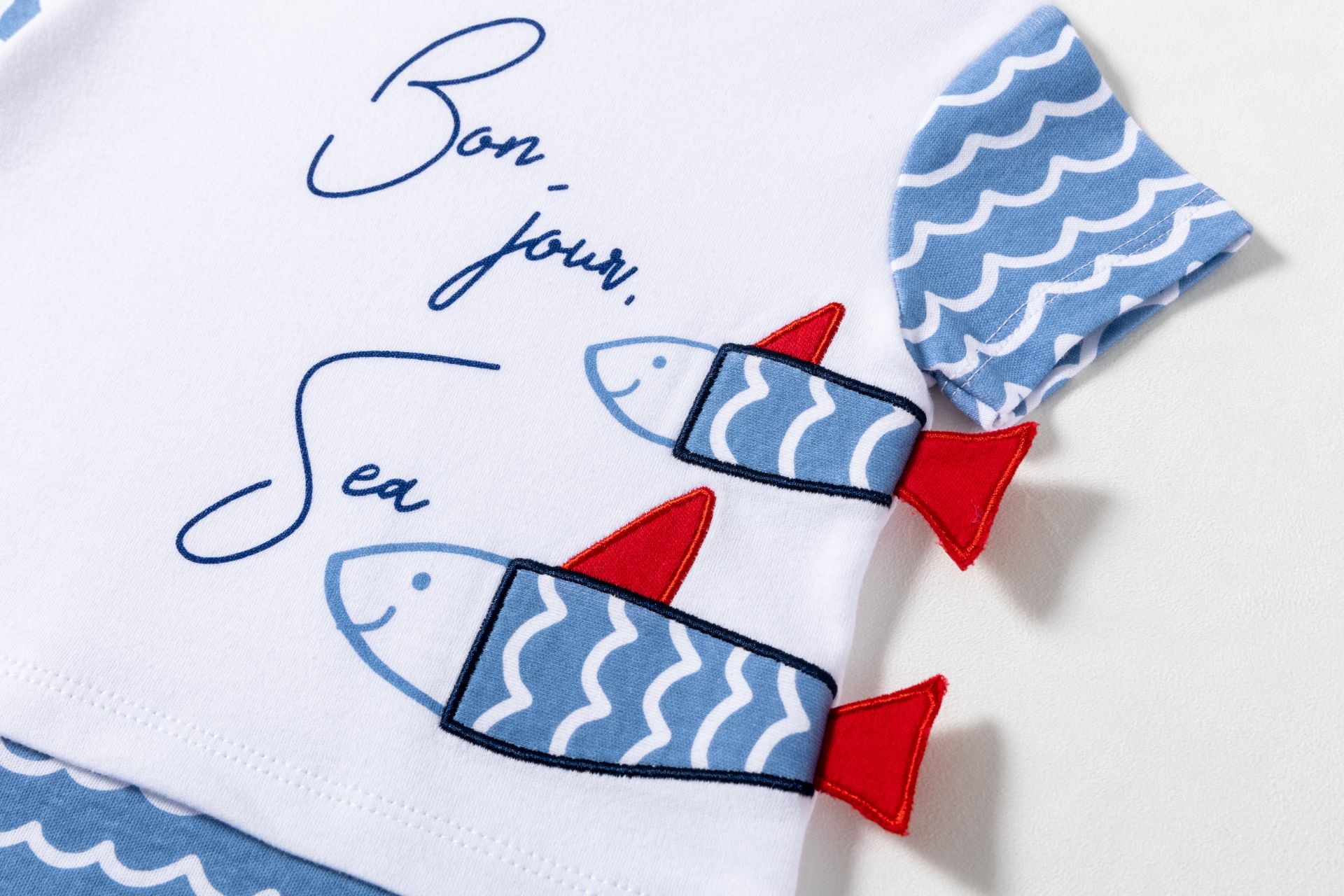 Pijama de manga curta Peixinhos