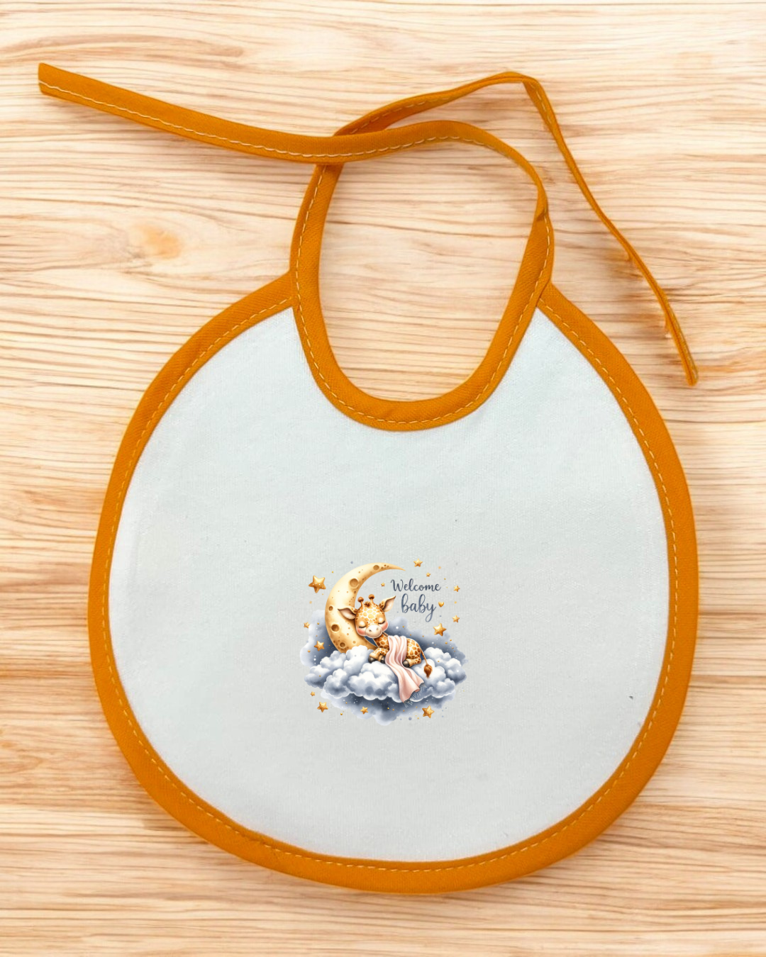 Babete impermeável redondo Welcome Baby - 12 cores à escolha, Exclusivo Pirralhos