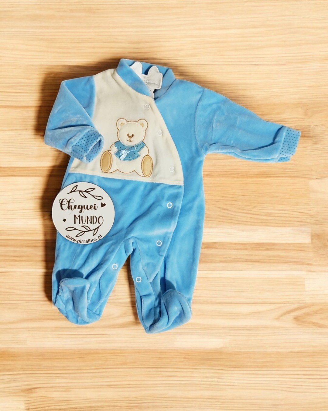 Babygrow de veludo Urso grande