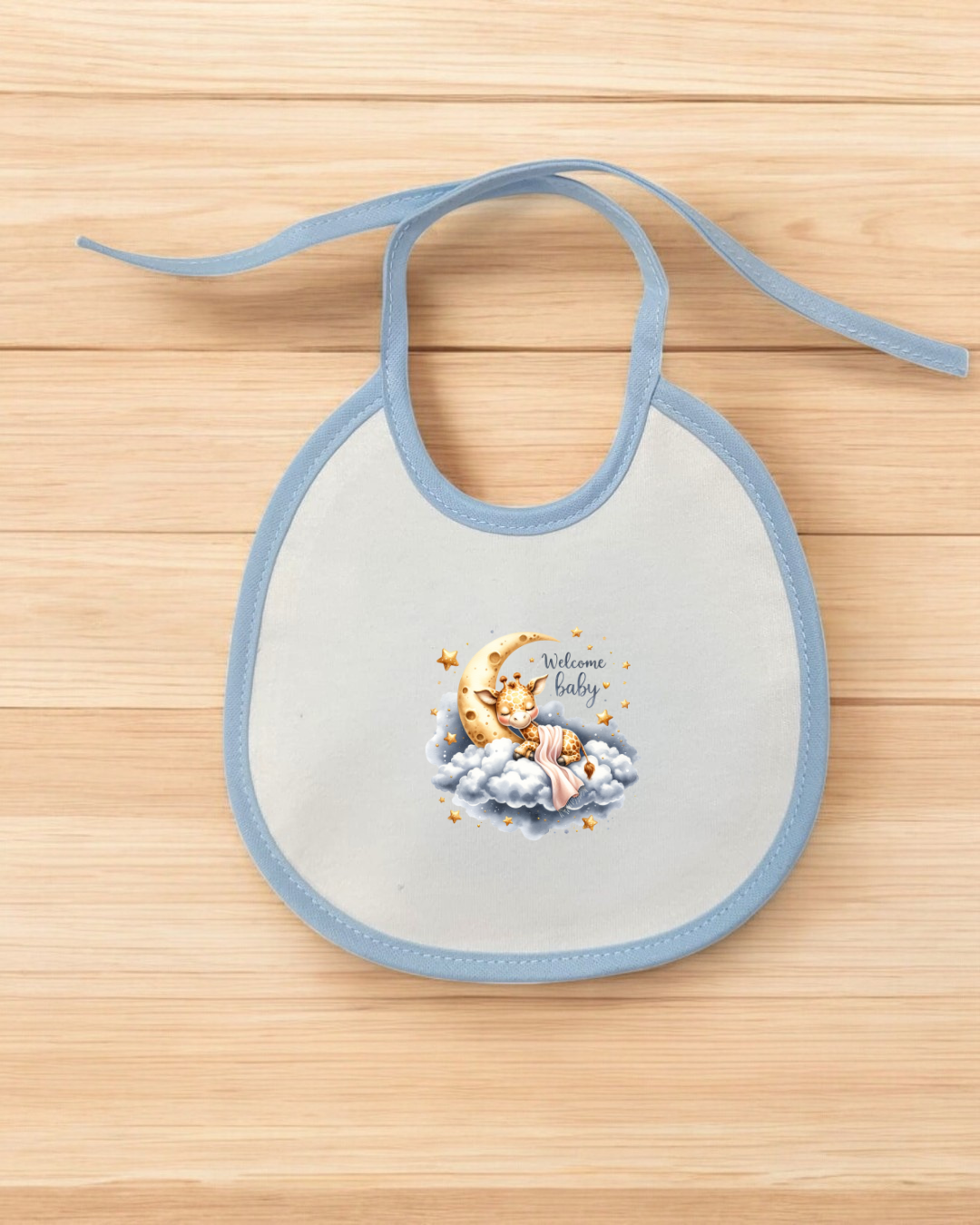 Babete impermeável redondo Welcome Baby - 12 cores à escolha, Exclusivo Pirralhos