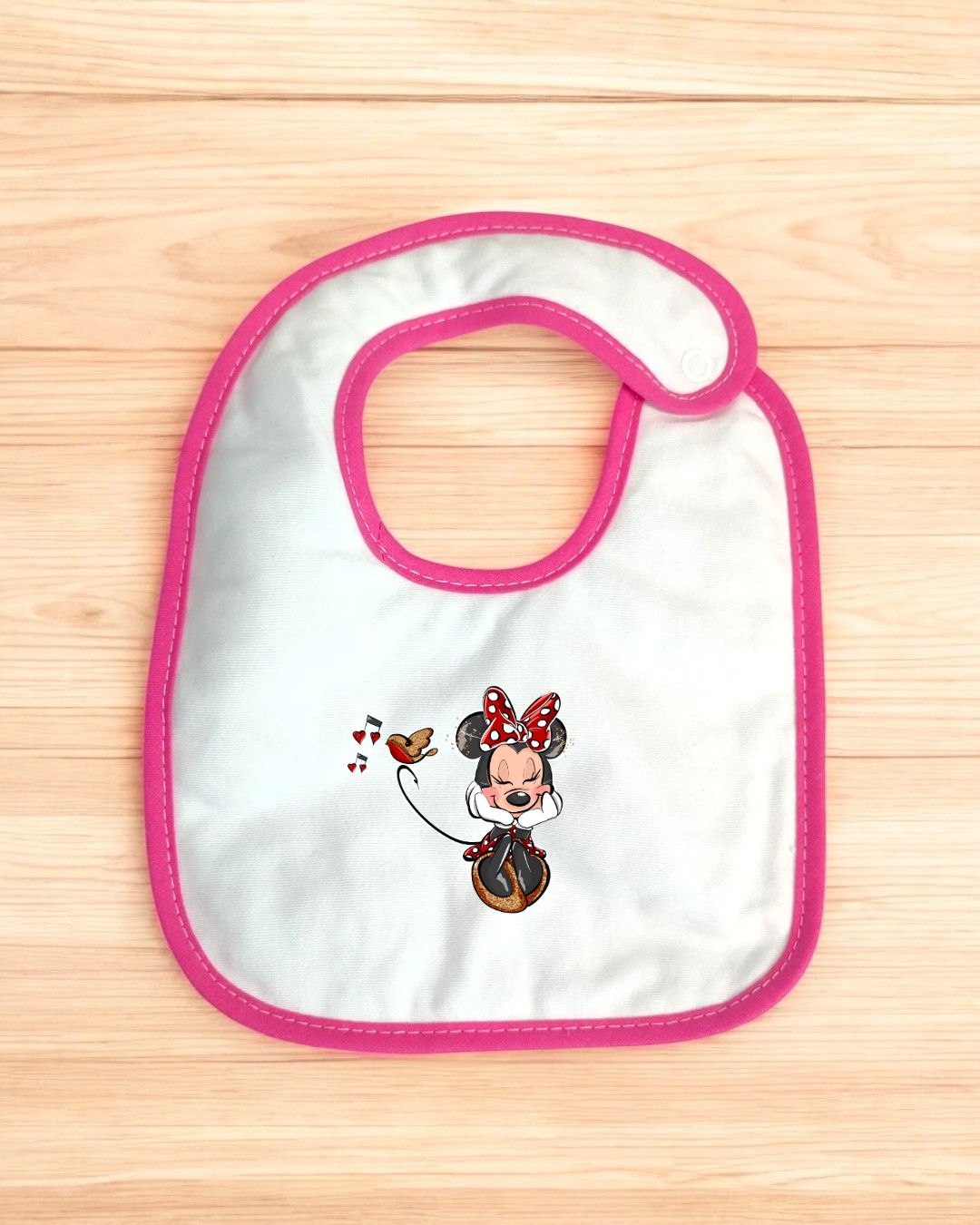 Babete impermeável Minnie Música - 15 cores à escolha, Exclusivo Pirralhos