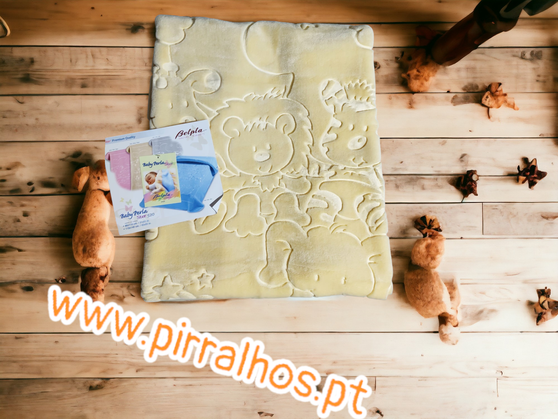 Cobertor de berço de grades Leão gravado  520