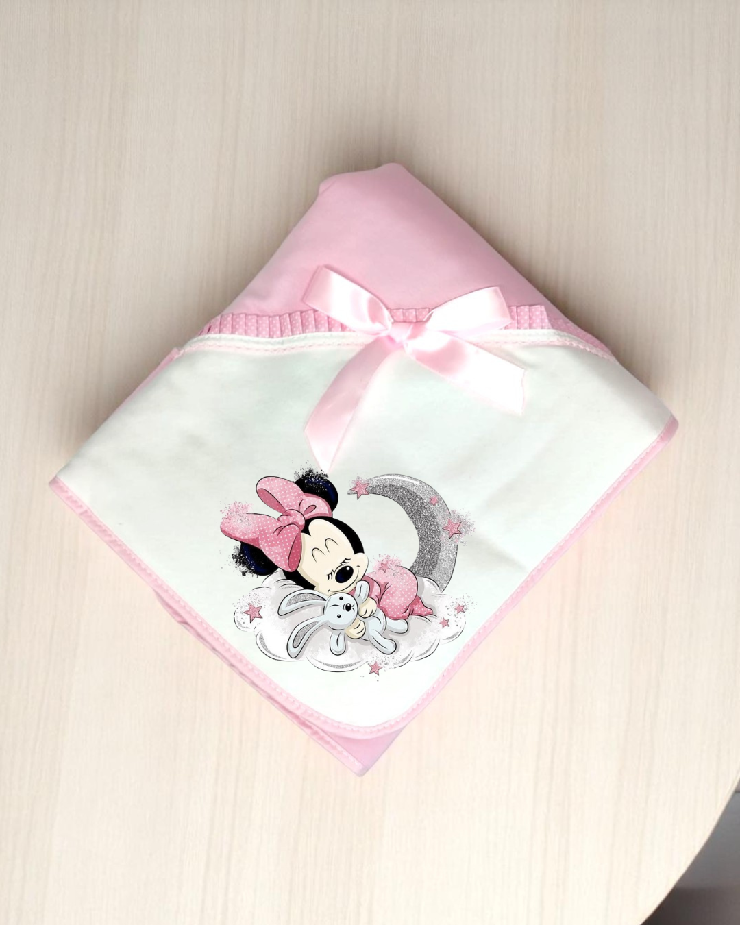 Manta de algodão Minnie na lua - Exclusivo PIRRALHOS - 6 Cores à escolha