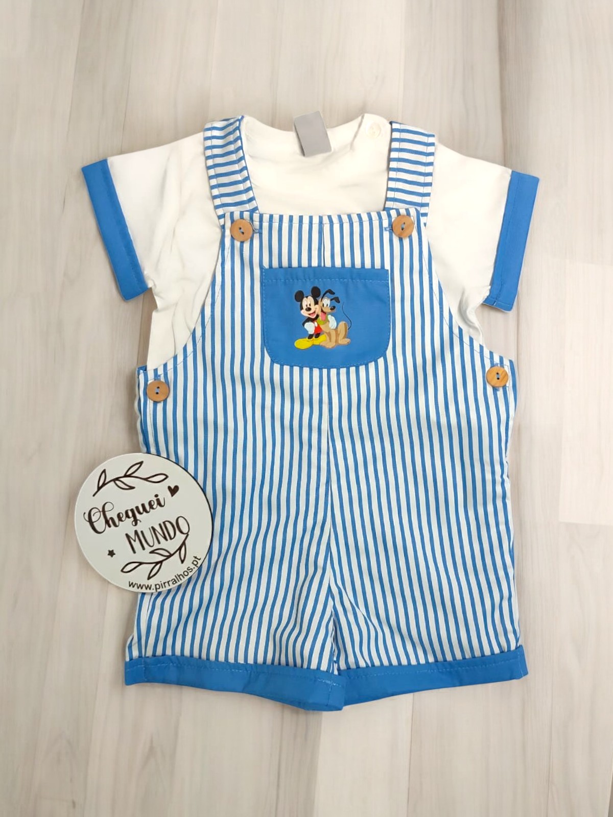 Conjunto Jardineira Mickey