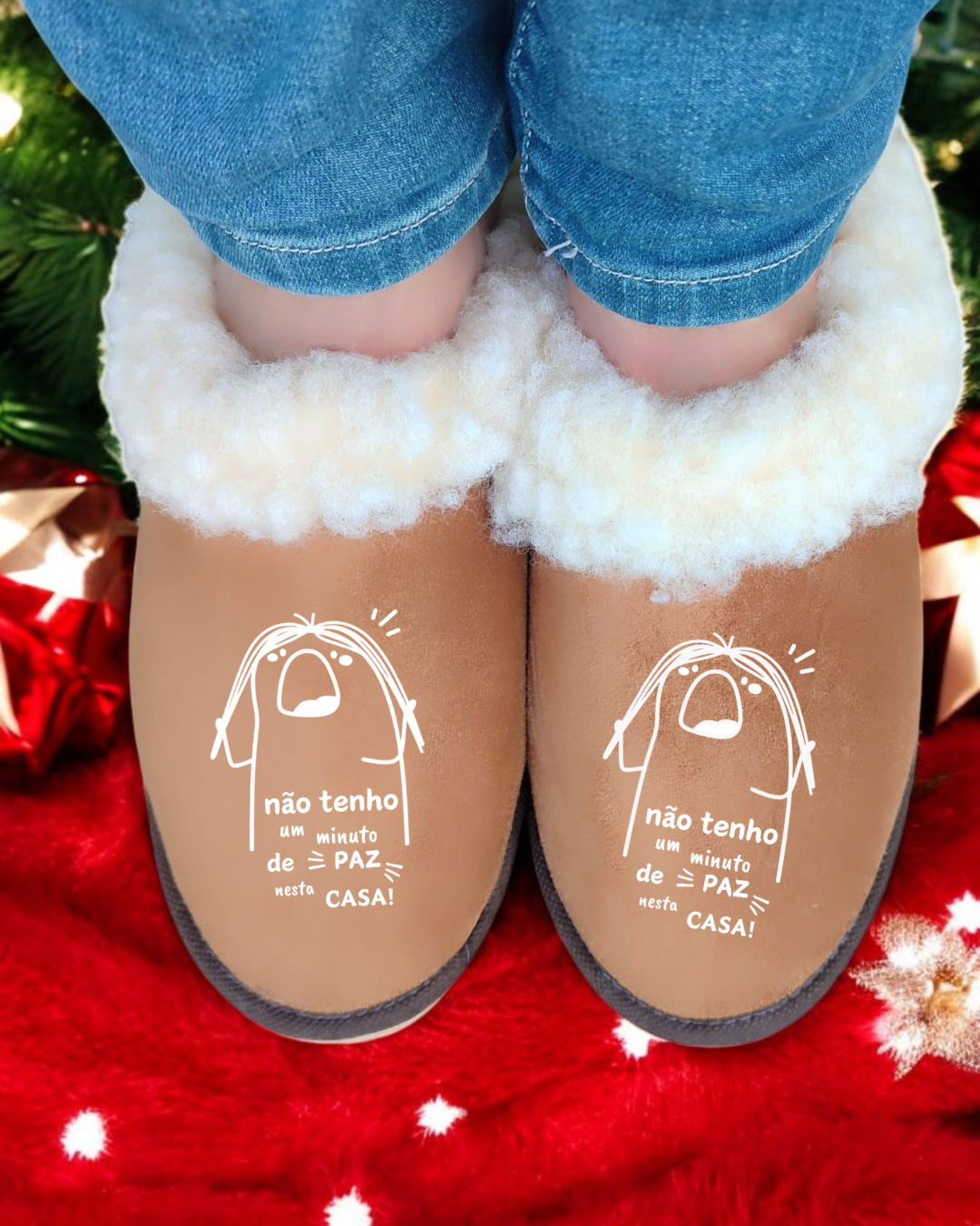 Chinelos Personalizados "Não tenho um minuto de paz"