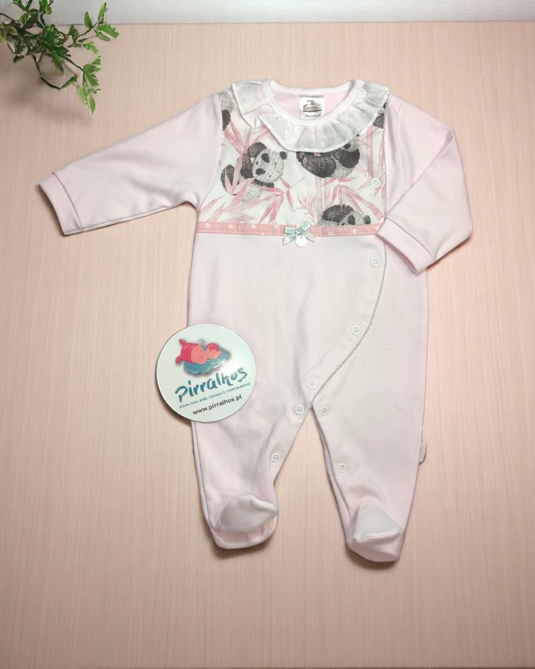 Babygrow de algodão Panda