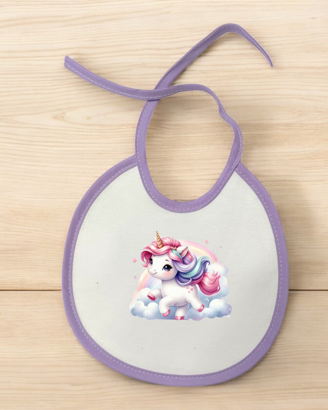 Babete impermeável redondo Unicórnio - 12 cores à escolha, Exclusivo Pirralhos