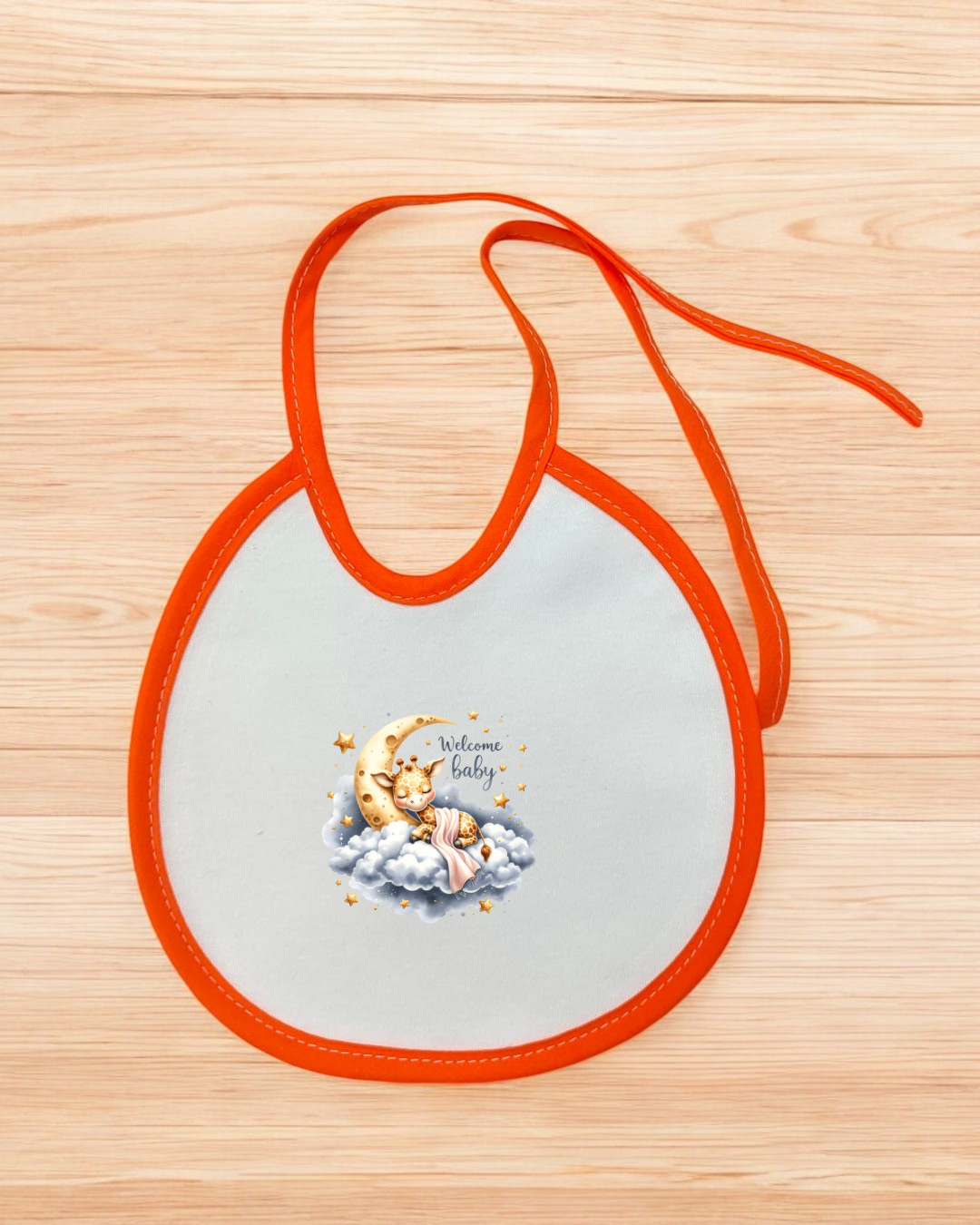 Babete impermeável redondo Welcome Baby - 12 cores à escolha, Exclusivo Pirralhos