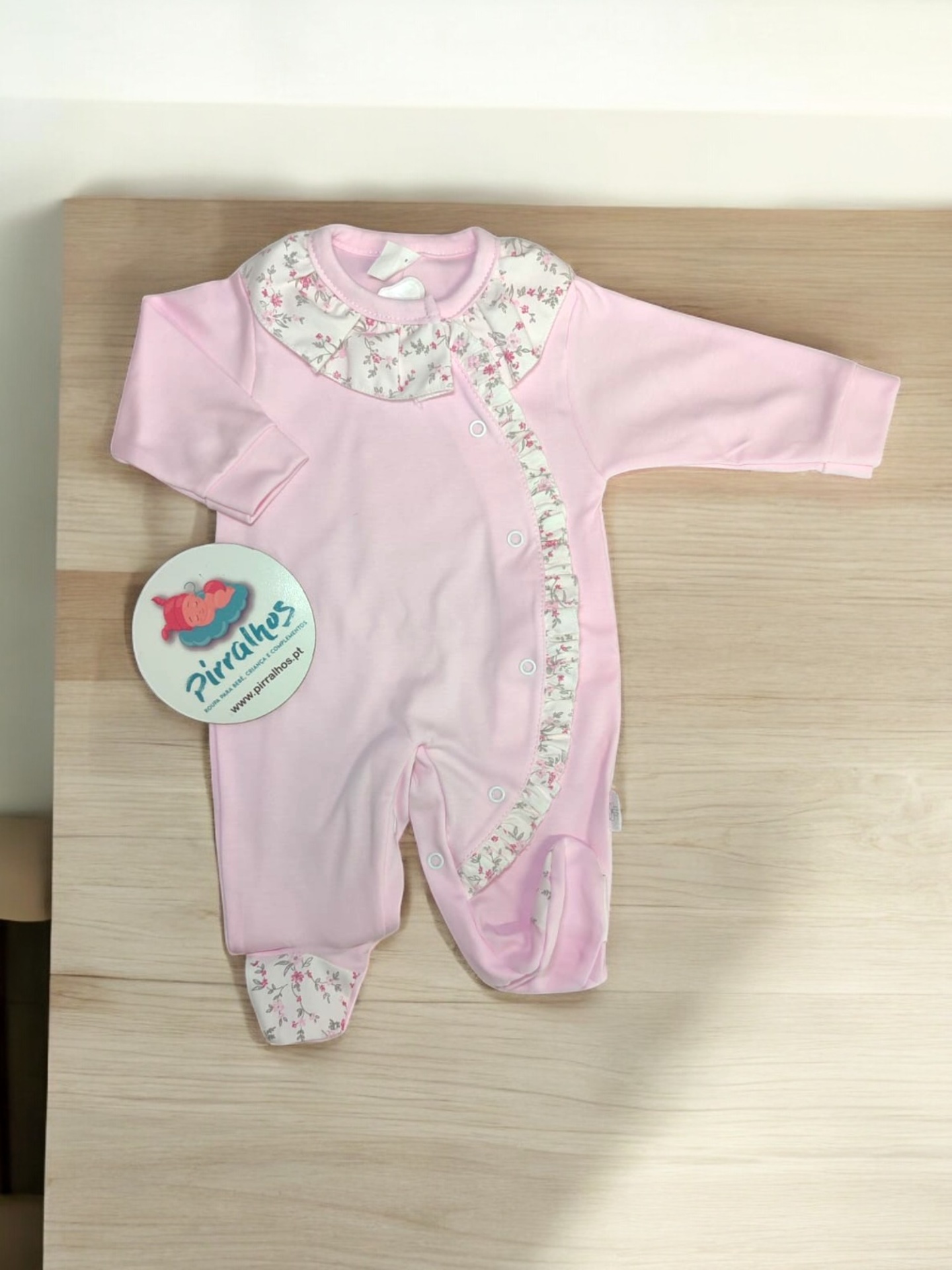 Babygrow de algodão Golinha florida