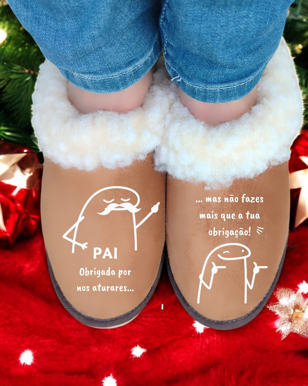 Chinelos Personalizados "Pai, obrigada por nos aturares...  "