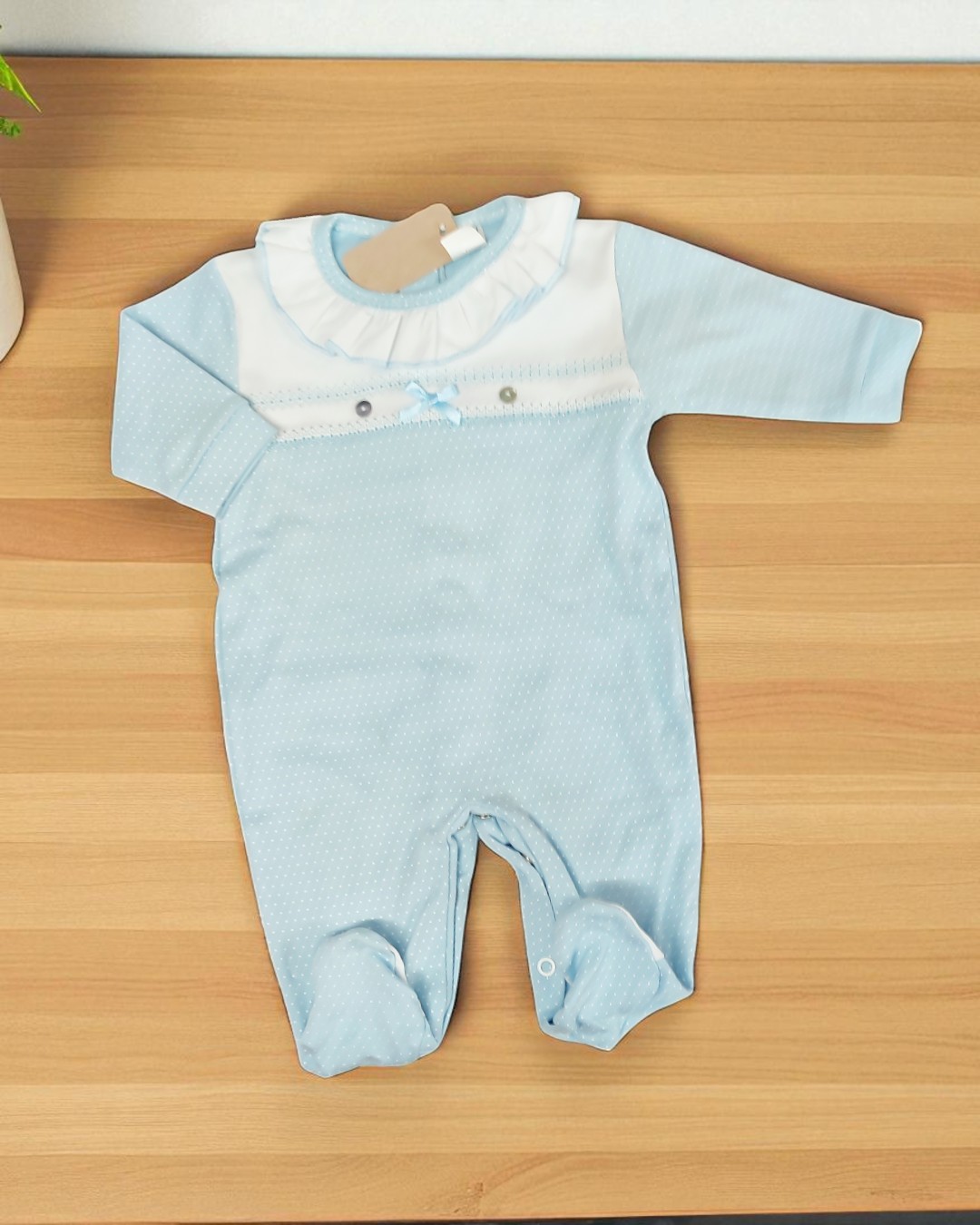 Babygrow de algodão Golinha e laço