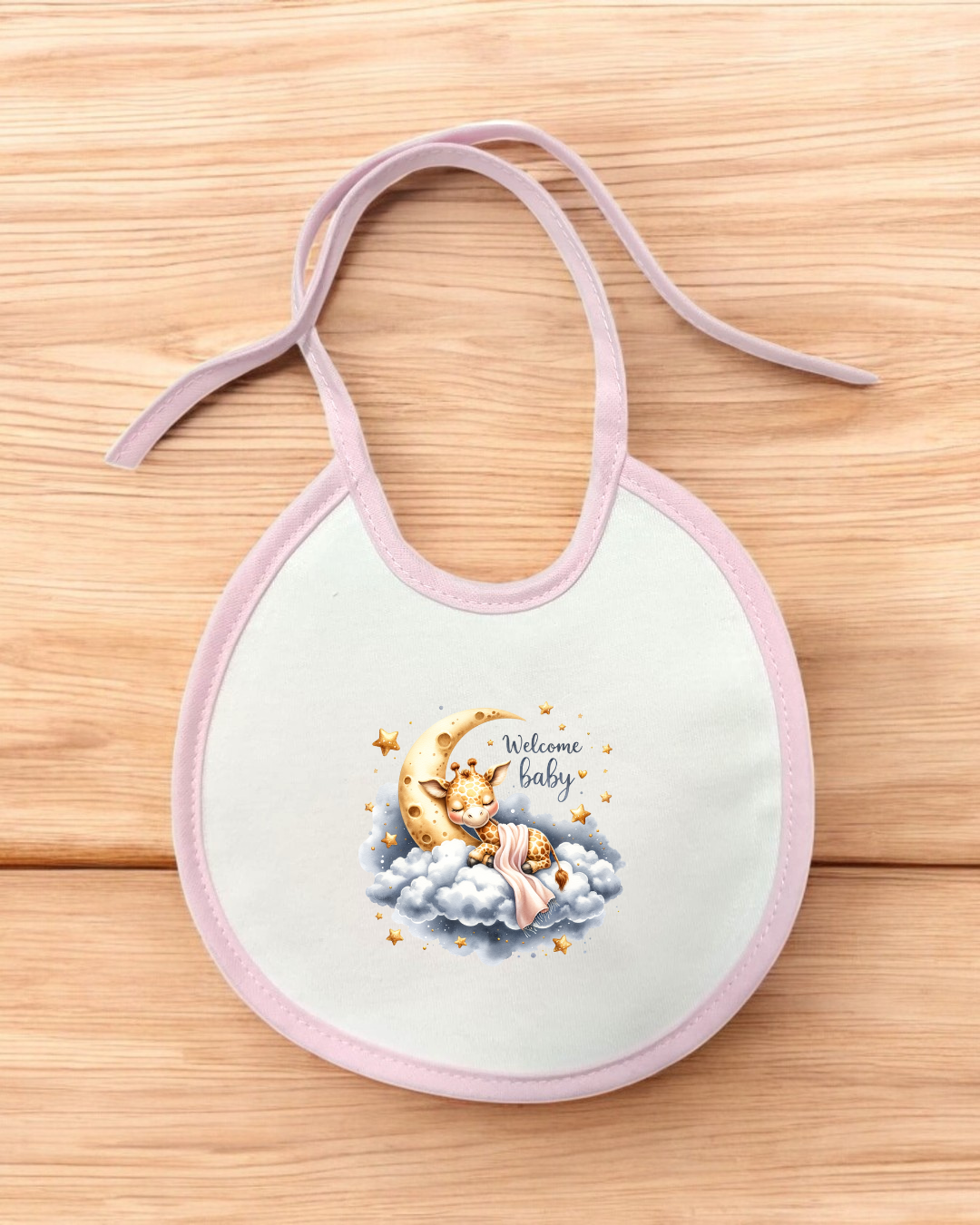 Babete impermeável redondo Welcome Baby - 12 cores à escolha, Exclusivo Pirralhos