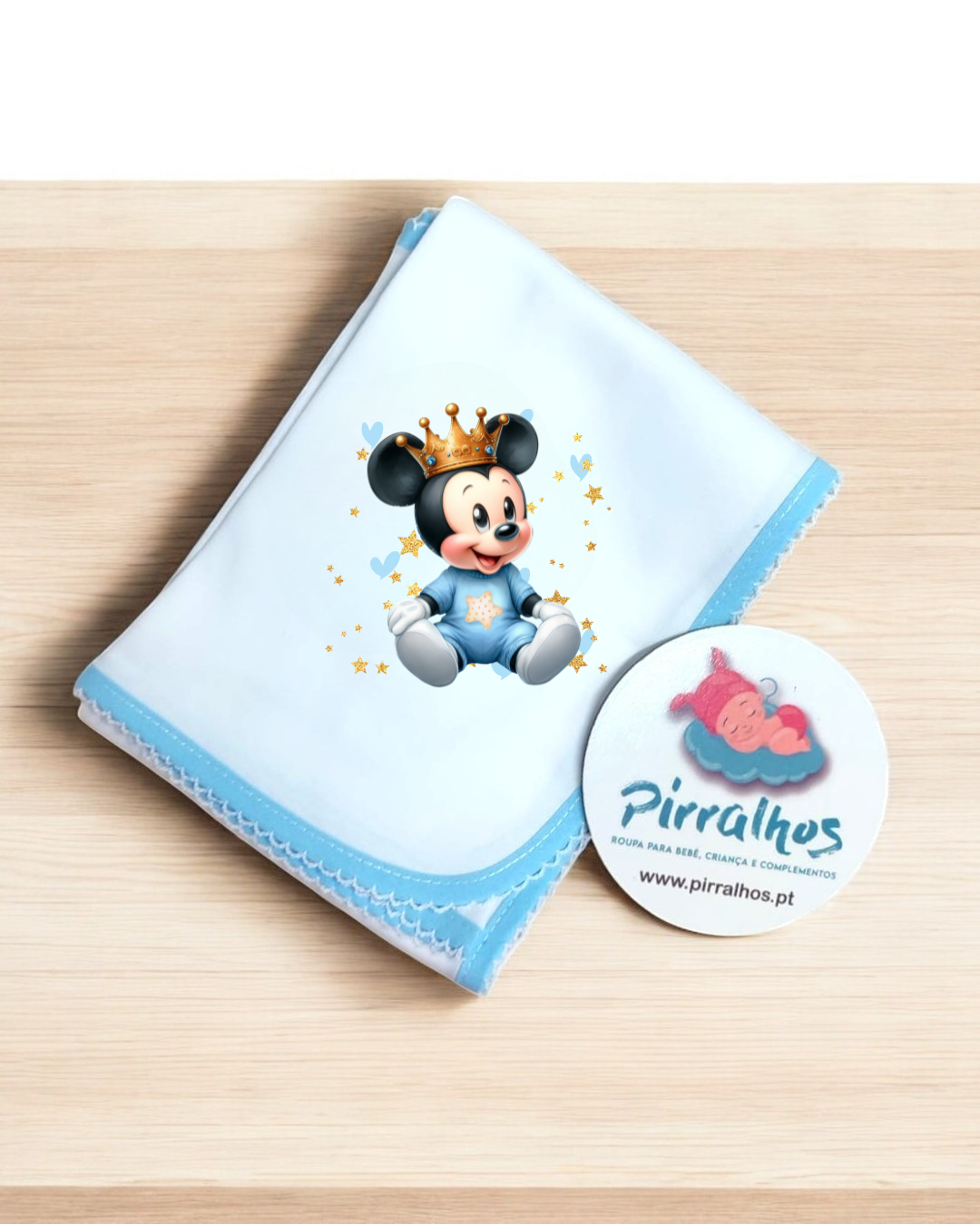Fralda de algodão Mickey Príncipe - EXCLUSIVA PIRRALHOS - 14 cores à escolha