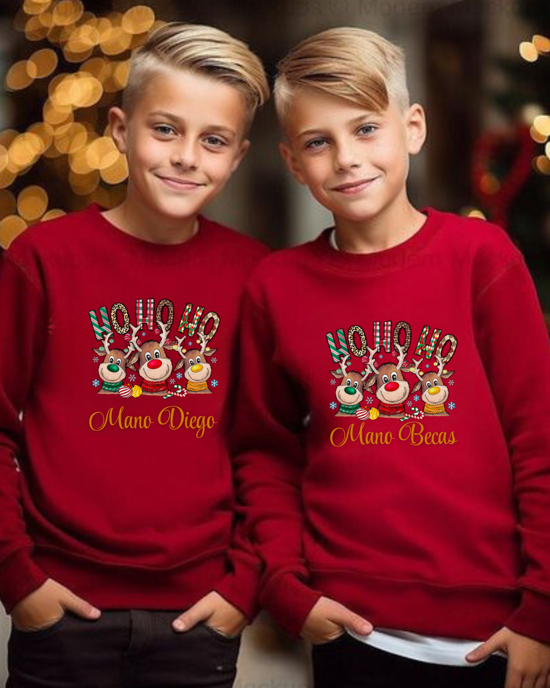 Sweatshirt cardada Ho Ho Ho