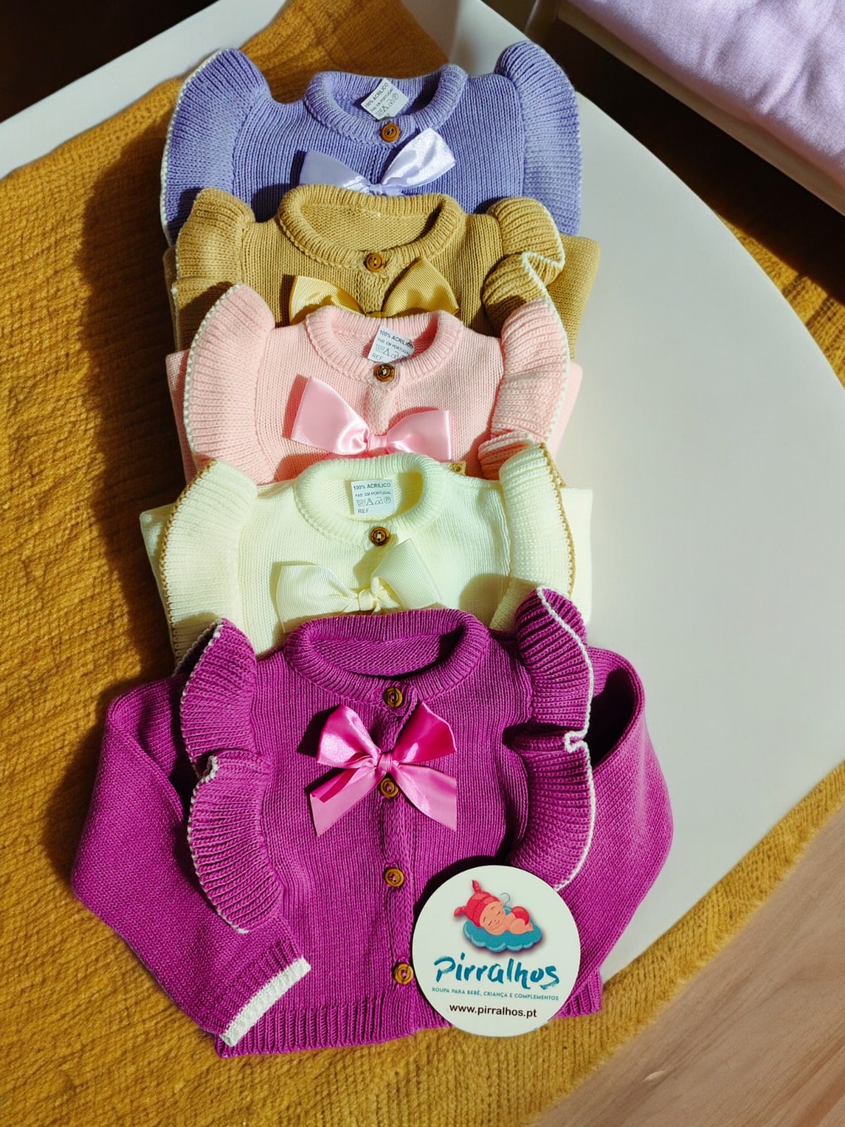 Casaco de Malha com folhos