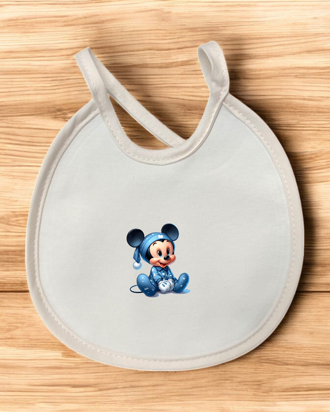 Babete impermeável redondo Mickey Pijama - 12 cores à escolha, Exclusivo Pirralhos