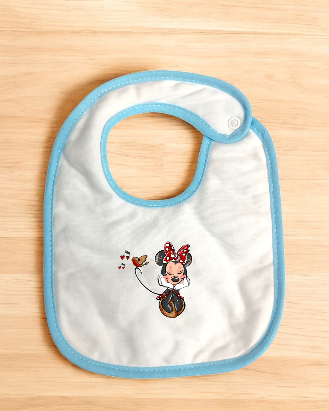 Babete impermeável Minnie Música - 15 cores à escolha, Exclusivo Pirralhos